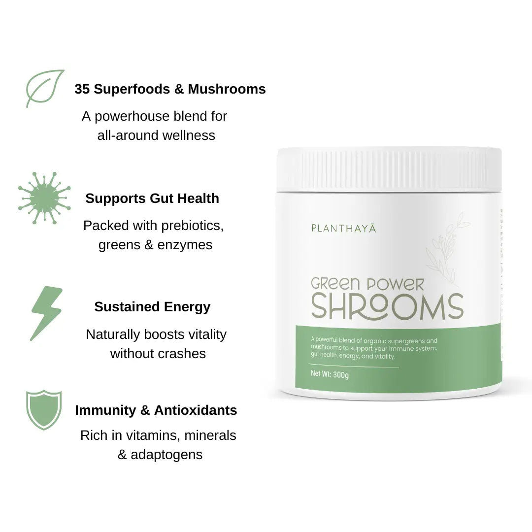 Green Power Shrooms | Super Greens with Functional Mushrooms