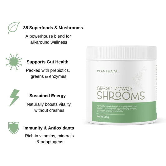 Green Power Shrooms | Super Greens with Functional Mushrooms